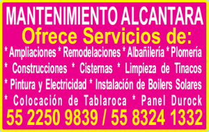 MANTENIMIENTO ALCANTARA