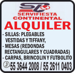 SERVIFIESTA CONTINENTAL ALQUILER