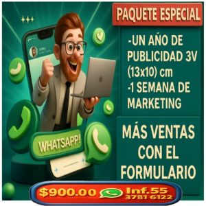 PAQUETE ESPECIAL 1x
